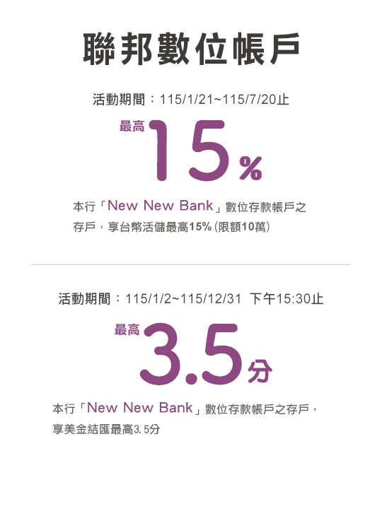 聯邦數位帳戶New New Bank