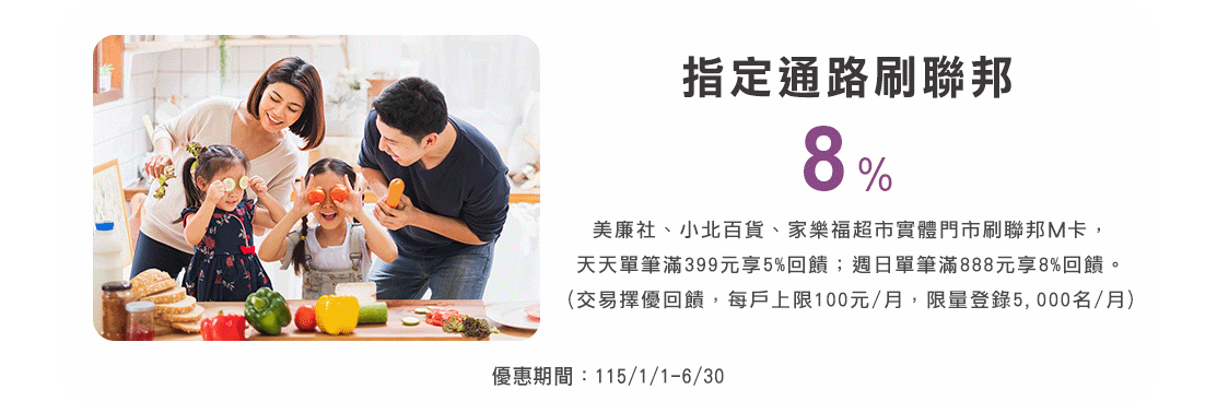 美廉社、小北百貨、家樂福超市