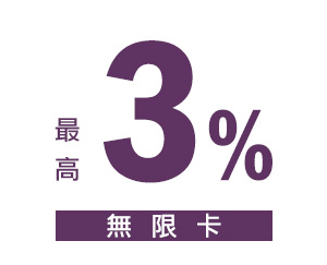 無限卡最高3%